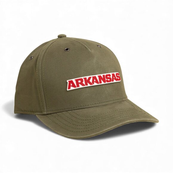Arkansas Razorbacks ARKANSAS Red 3D Snapback Canvas Hat- Olive - Picture 1 of 3